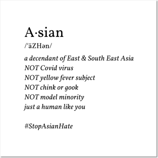 Asian Dictionary #StopAsianHate Posters and Art